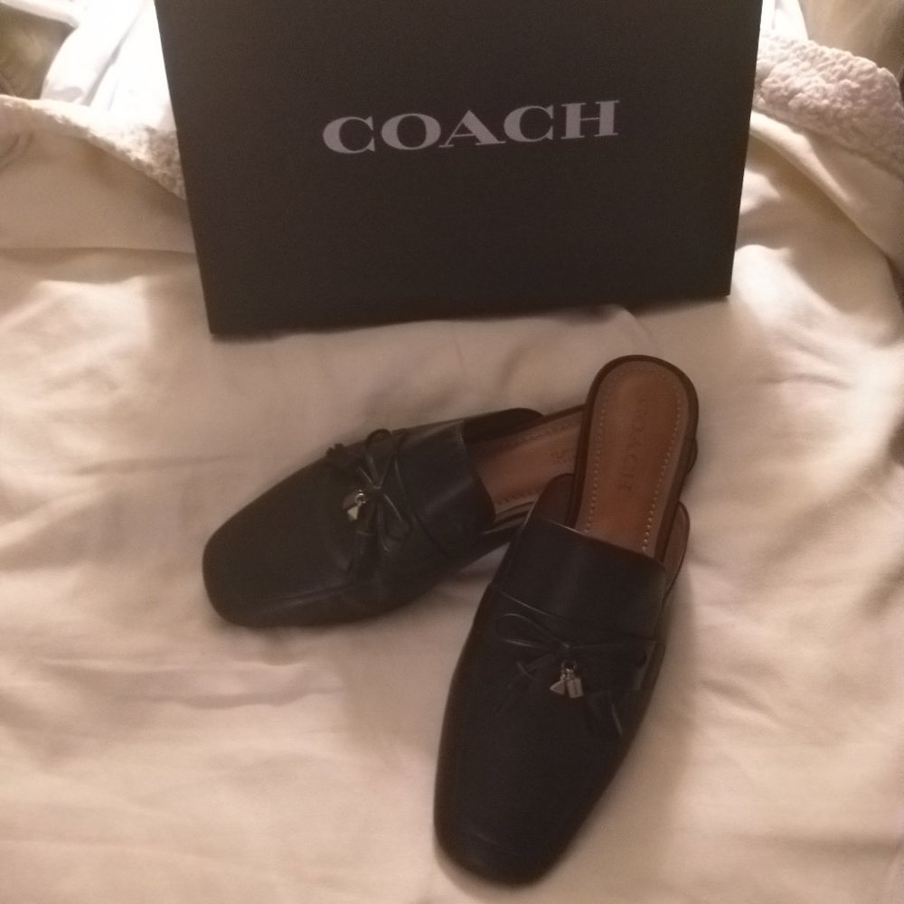 Coach Slides Black NWT - Picture 1 of 16